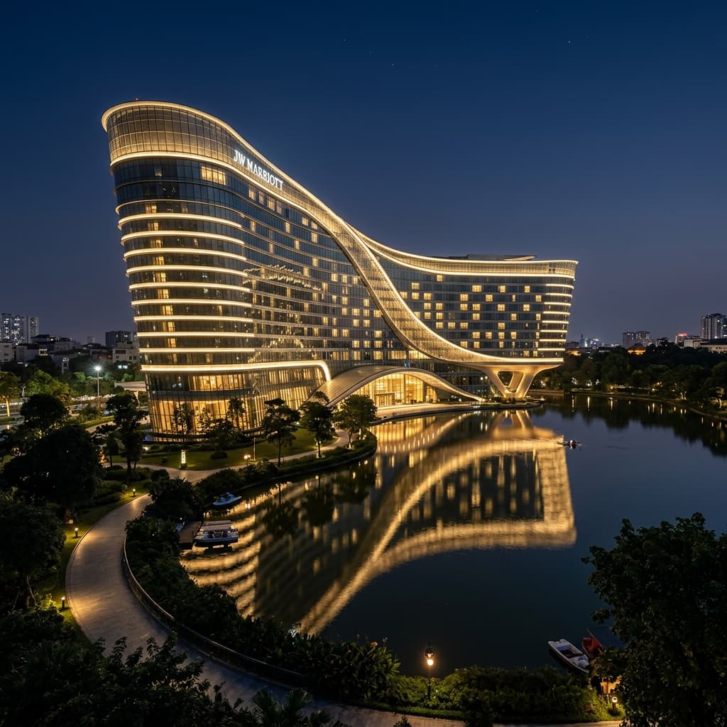 Chiếu sáng ngoài trời Khách sạn Marriott Hà Nội