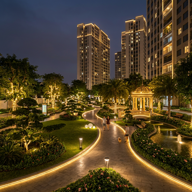 Chiếu sáng Cảnh quan Vinhomes Central Park